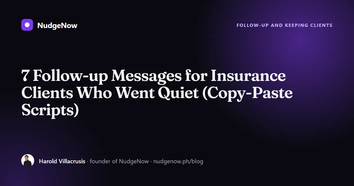 A Messenger thread on a phone showing a short, friendly follow-up from a financial advisor