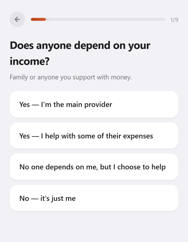 The first question of the two-minute Protection Check, on the lead's phone
